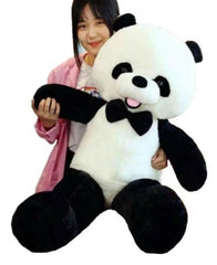 دب باندا عملاق قطيفه ببيونه (حجم 100 سم)