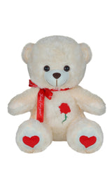 دب وردة ورابطه عنق (حجم 40 سم)