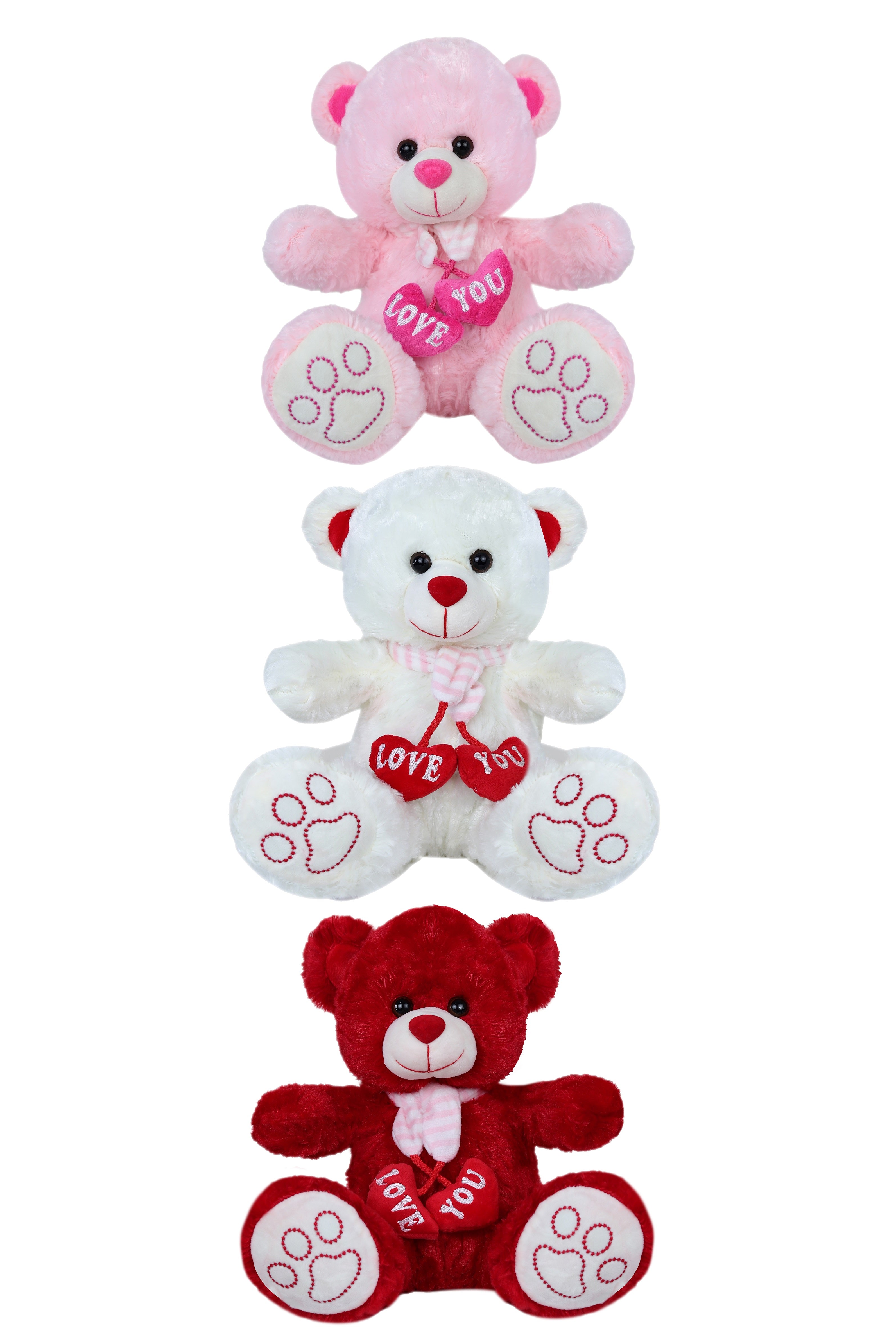 Bear Two hearts and a link (Size 30 Cm)