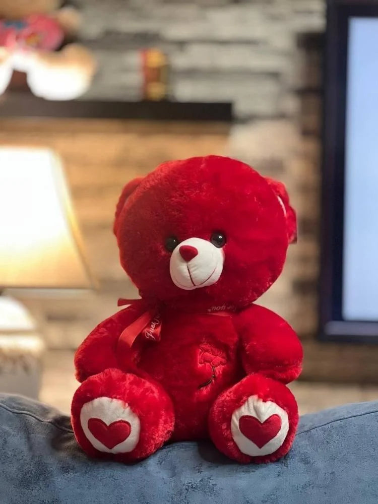 A Teddy Bear A Rose And A Tie (Size 40 Cm)