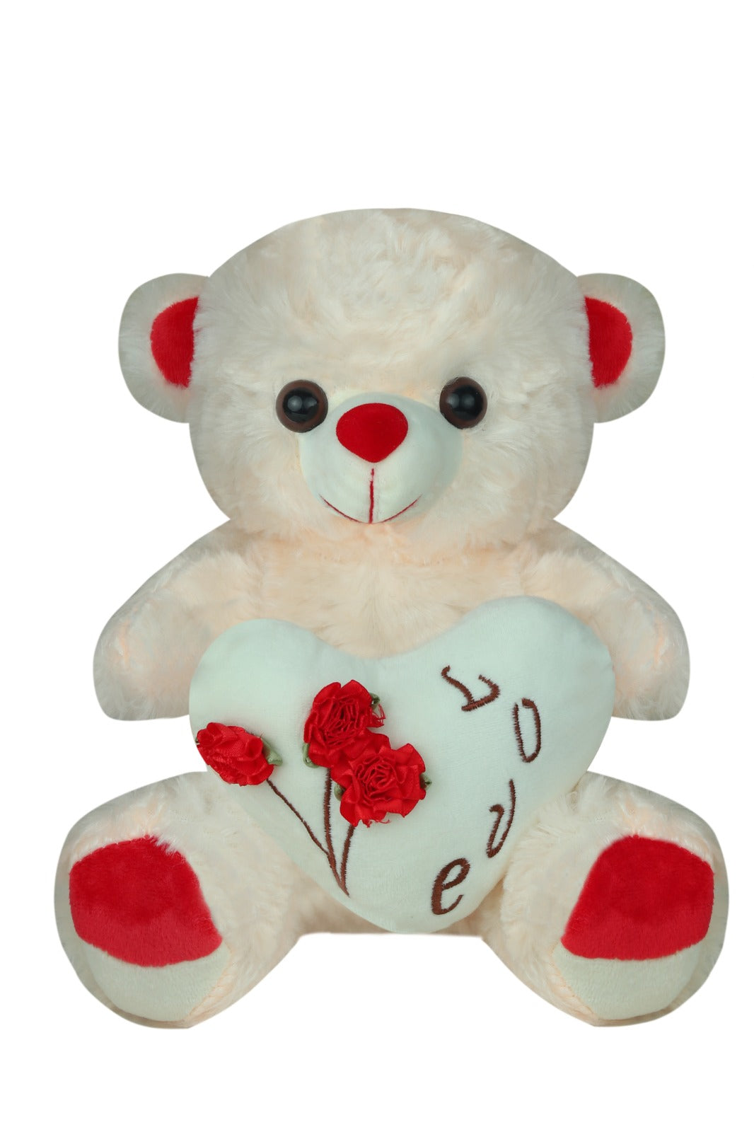 A prominent rose heart bear (Size 25 Cm)