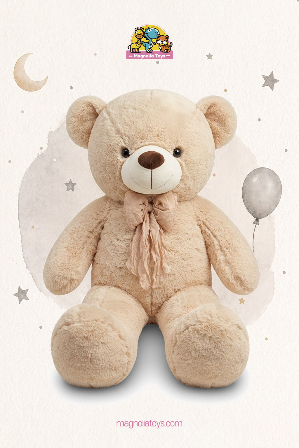 Giant bow teddy bear (Size 100 Cm)