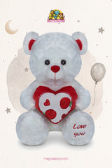 Printed Rose Bear(Size 30 Cm)