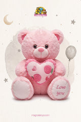 Printed Rose Bear(Size 30 Cm)