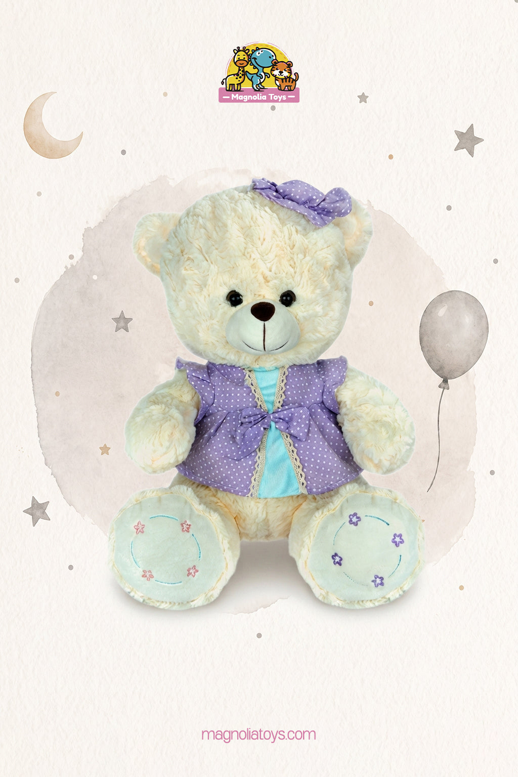 Formal Dress And Bow Bear (Size 40 Cm)