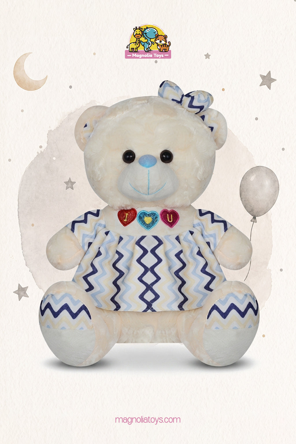 Bear dress and tie (Size 40 Cm)