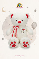 Giant white bear with heart drawing (Size 160 Cm)