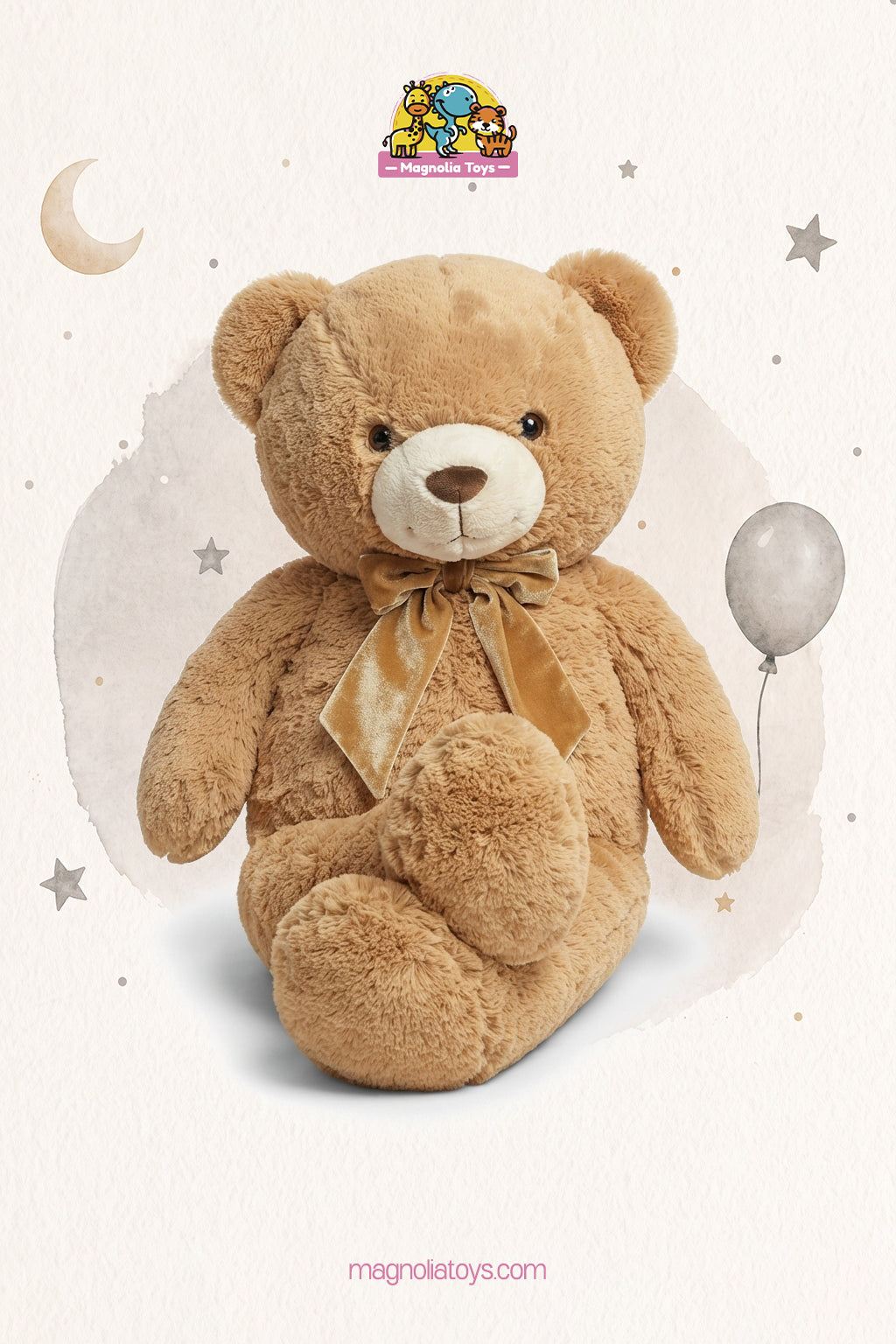 Checkered bow bear (Size 100 Cm)